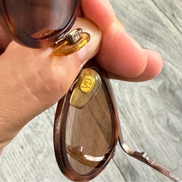 Giorgio Armani Vintage 632 896 135 Round Brown Sunglasses - Picture 6 of 8